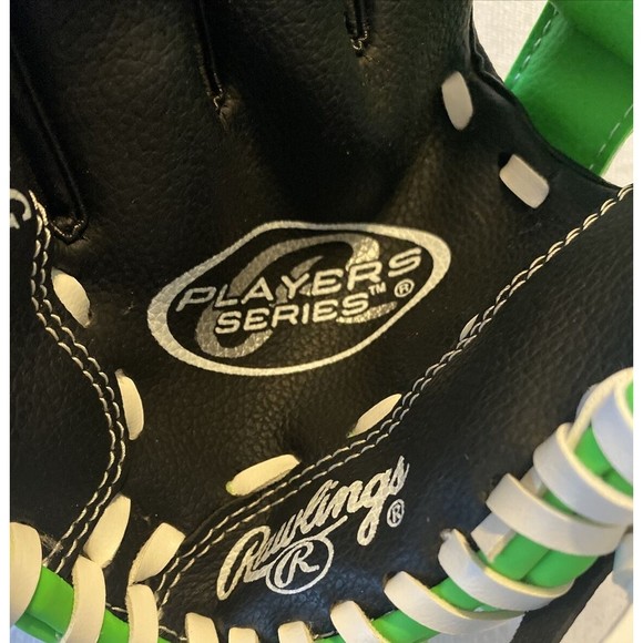 RAWLINGS 9 INCH ( PL90LG)) PLAYERS SERIES - LEFT HAND THROW - GREEN & BLACK - Picture 5 of 6